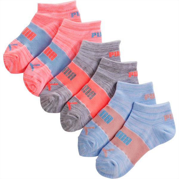 Girls' Low Cut Socks [6 Pack], PINK, extralarge